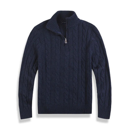 Luxury Merino Wool Men's Half Zip Sweater - OutfitLondon
