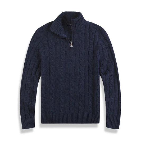 Luxury Merino Wool Men's Half Zip Sweater - OutfitLondon