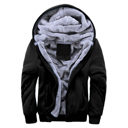 Warm Men's Fleece Hoodie Jacket
