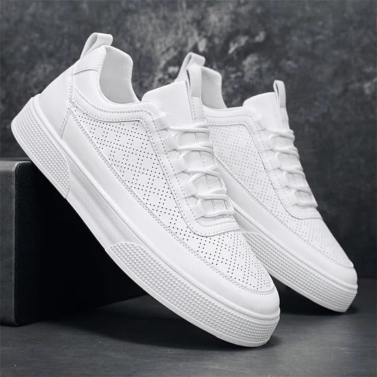 Men's Breathable White Running Shoes