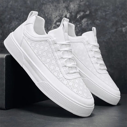 Men's Breathable White Running Shoes