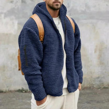 Warm Fleece Hooded Sweatshirt for Men