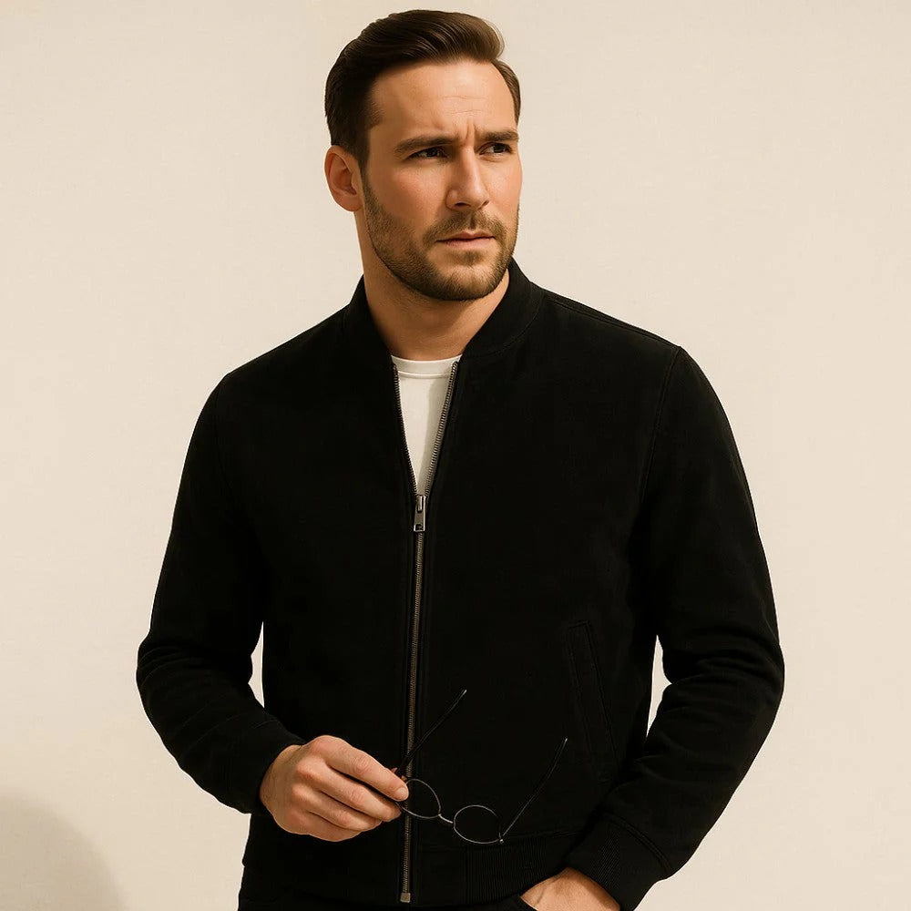 Luxury Suede Mens Jacket Autumn Fashion Coat