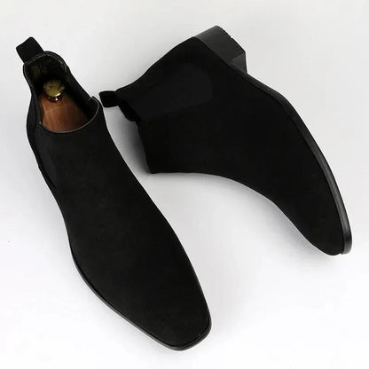 Stylish Men's Chelsea Ankle Boots Suede Style