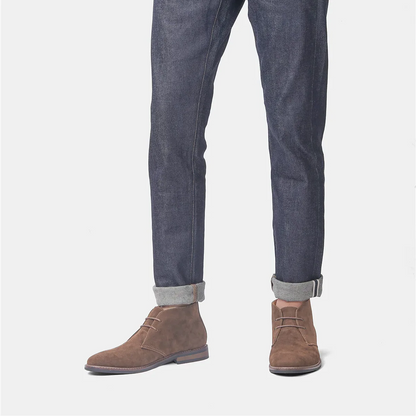 Comfortable Tan Leather Ankle Boots For Men