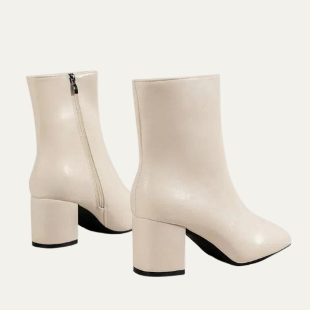 Ladies Sleek Low Heel Ankle Boots