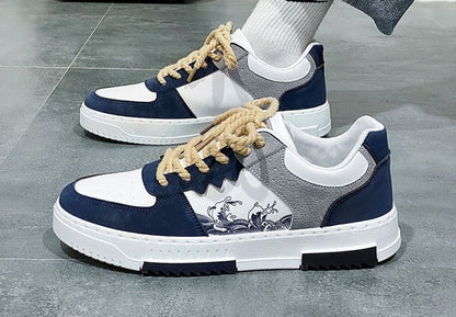 Fashion Sneakers with Bold Designs and Thick Laces
