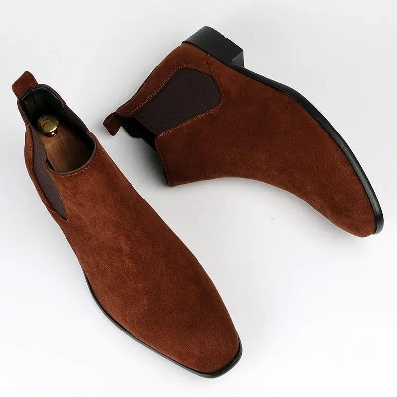 Stylish Men's Chelsea Ankle Boots Suede Style
