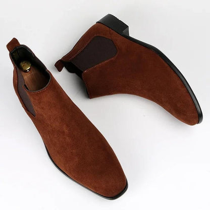 Stylish Men's Chelsea Ankle Boots Suede Style