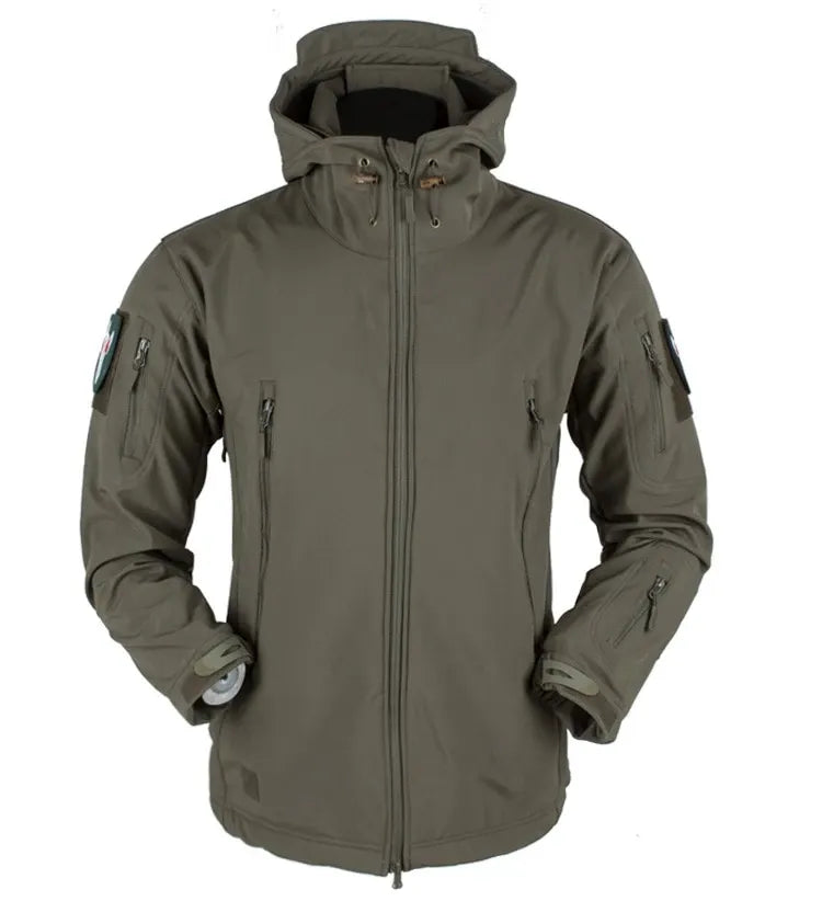 Waterproof Hooded Fleece Jacket For Men