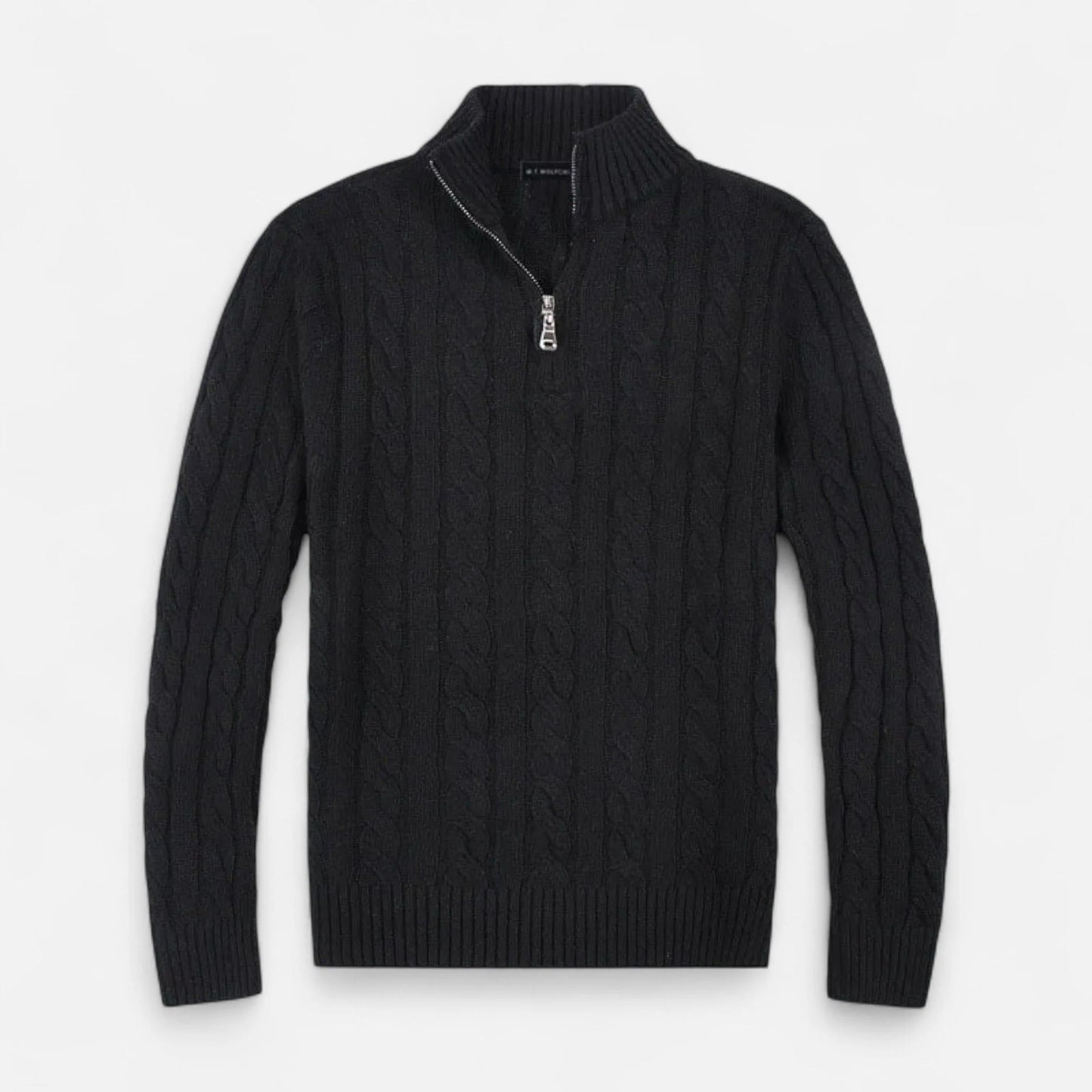 Warm Quarter Zip Cable Sweater Men