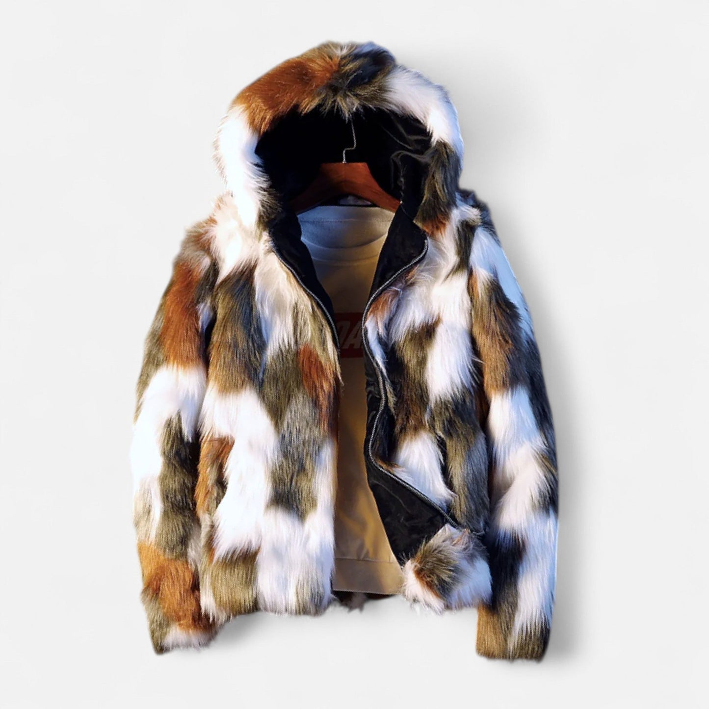 Men's Faux Fur Insulated Winter Coat