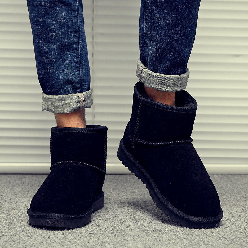 Warm Mini Ankle Boots with Fuzzy Lining for Women