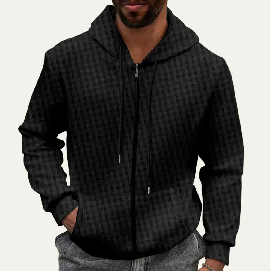 Men's Fleece Lined Zip Up Hooded Sweatshirt