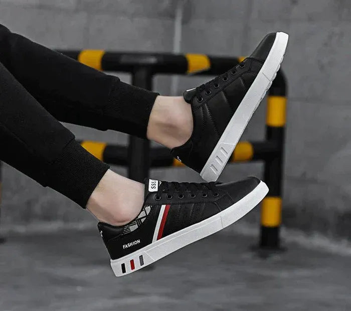 Soft Mens Running Shoes with Colorful Stripe Details