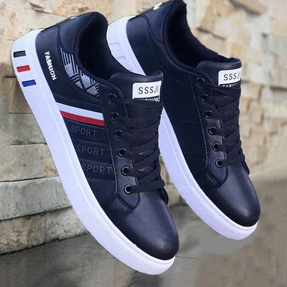 Soft Mens Running Shoes with Colorful Stripe Details - OutfitLondon