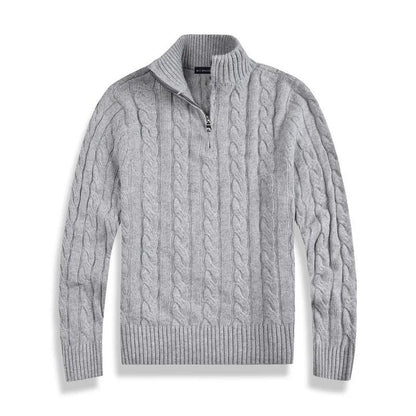 Luxury Merino Wool Men's Half Zip Sweater