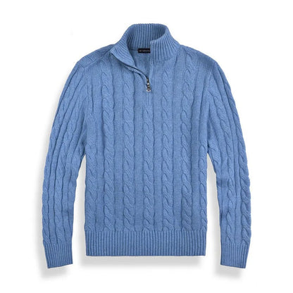 Luxury Merino Wool Men's Half Zip Sweater