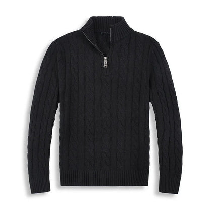 Luxury Merino Wool Men's Half Zip Sweater