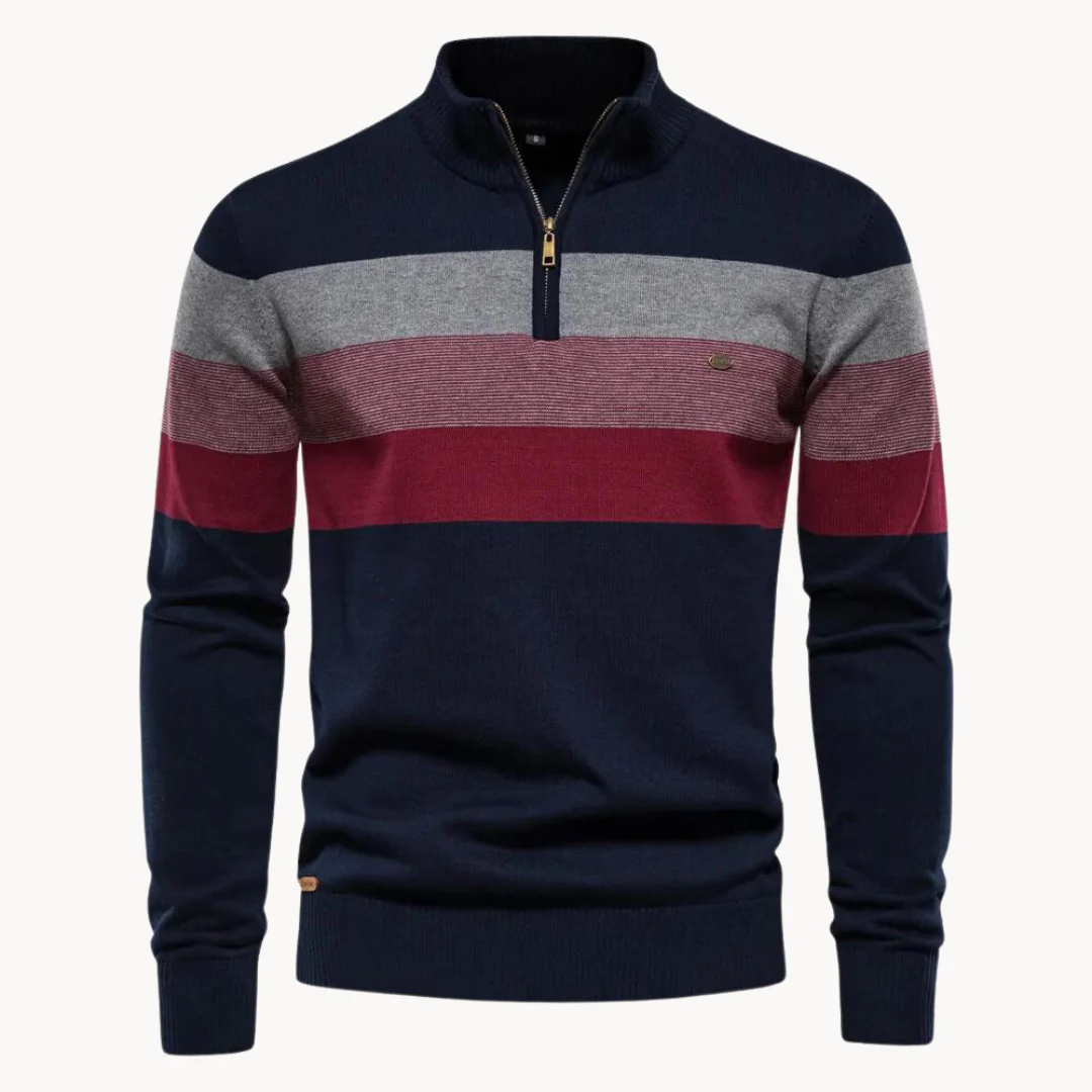 Classic Patterned Crew Neck Sweater Men - OutfitLondon