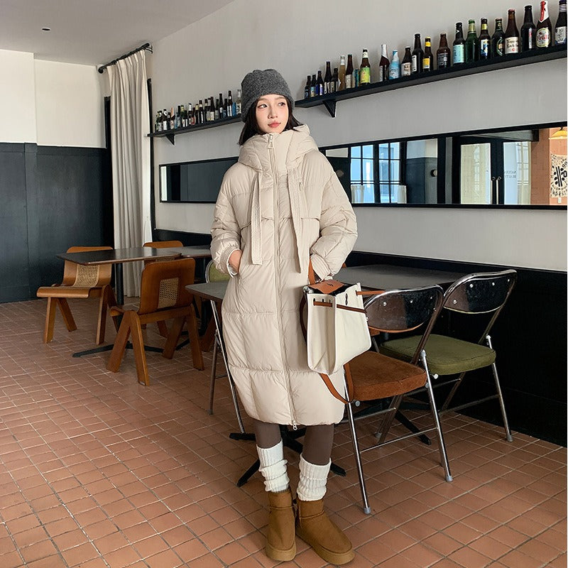 Warm Long Puffer Coat for Women