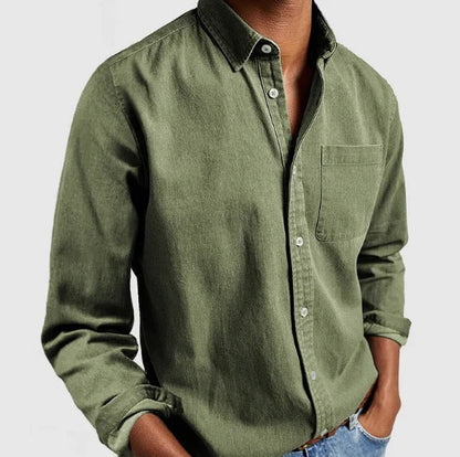 Relaxed Fit Blue Jeans Shirt for Men