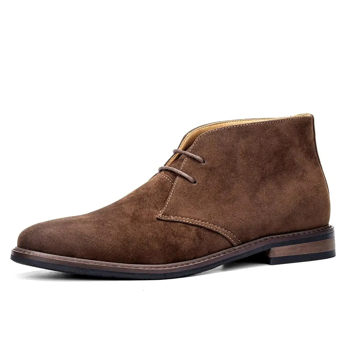 Comfortable Tan Leather Ankle Boots For Men