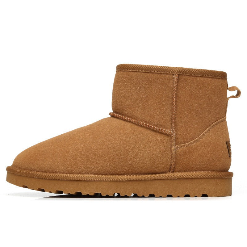 Warm Mini Ankle Boots with Fuzzy Lining for Women - OutfitLondon