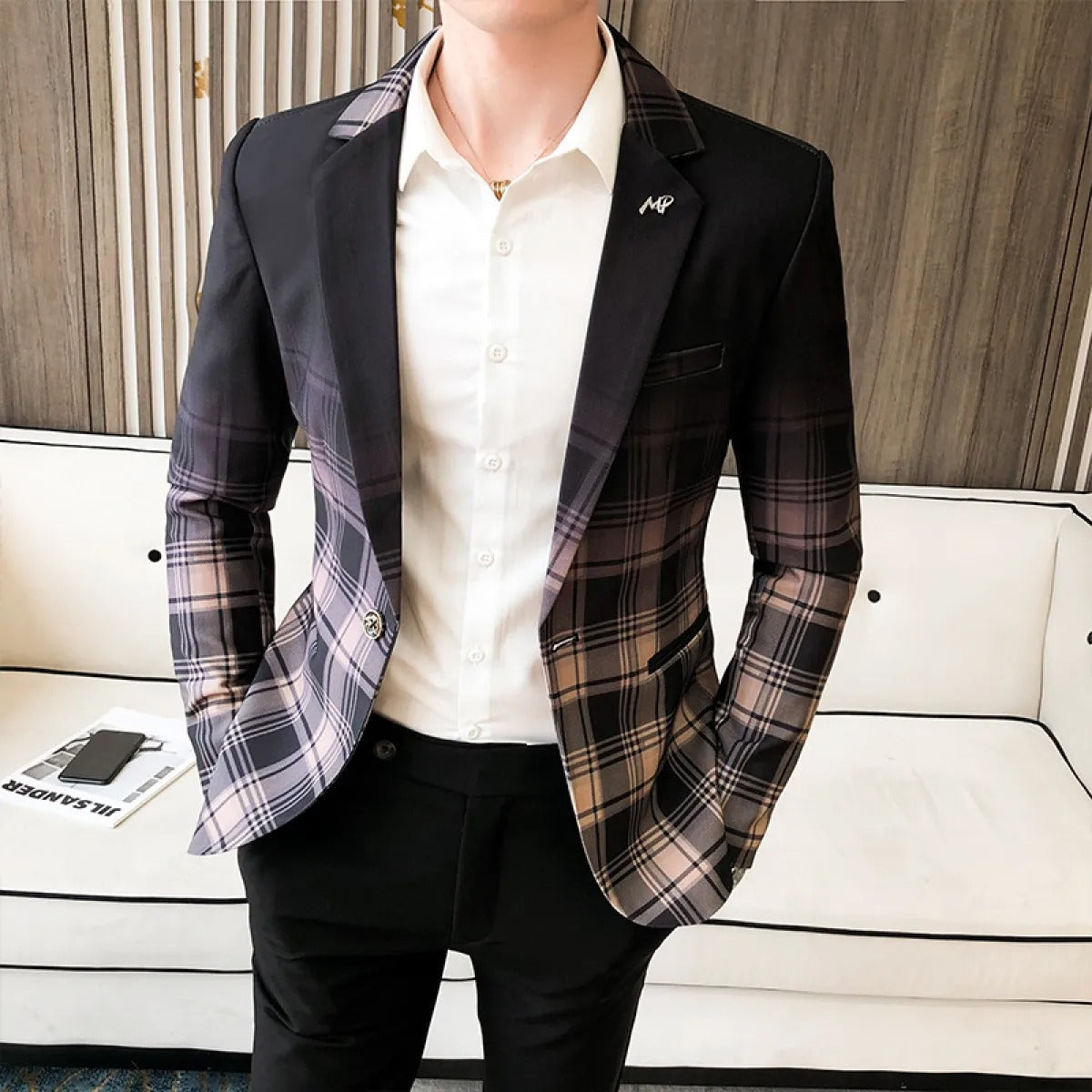 Classic Men's Fitted Office Jacket