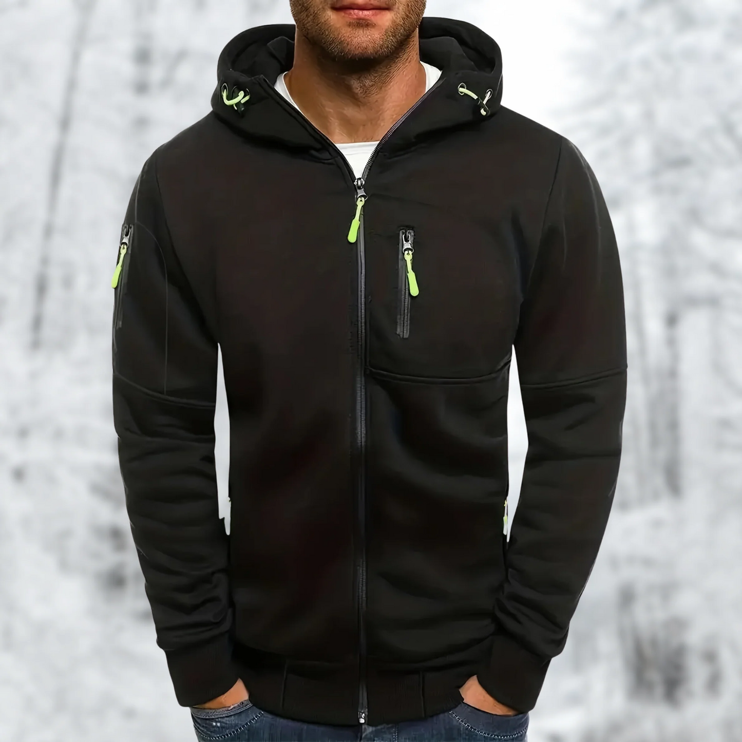 Thermal Hooded Fleece Coat for Men