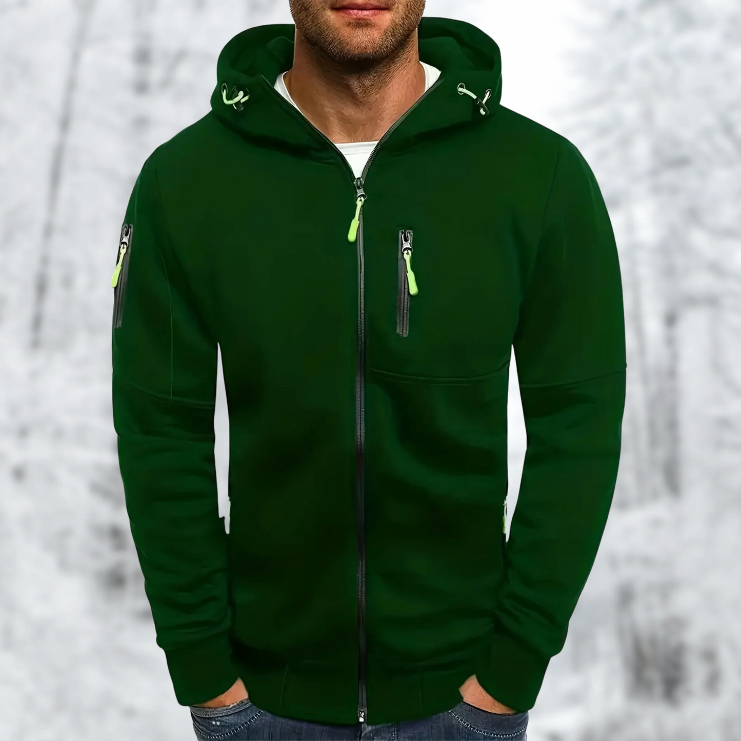 Thermal Hooded Fleece Coat for Men