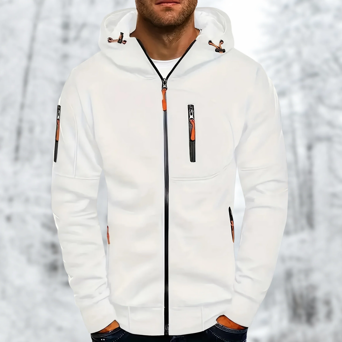 Thermal Hooded Fleece Coat for Men
