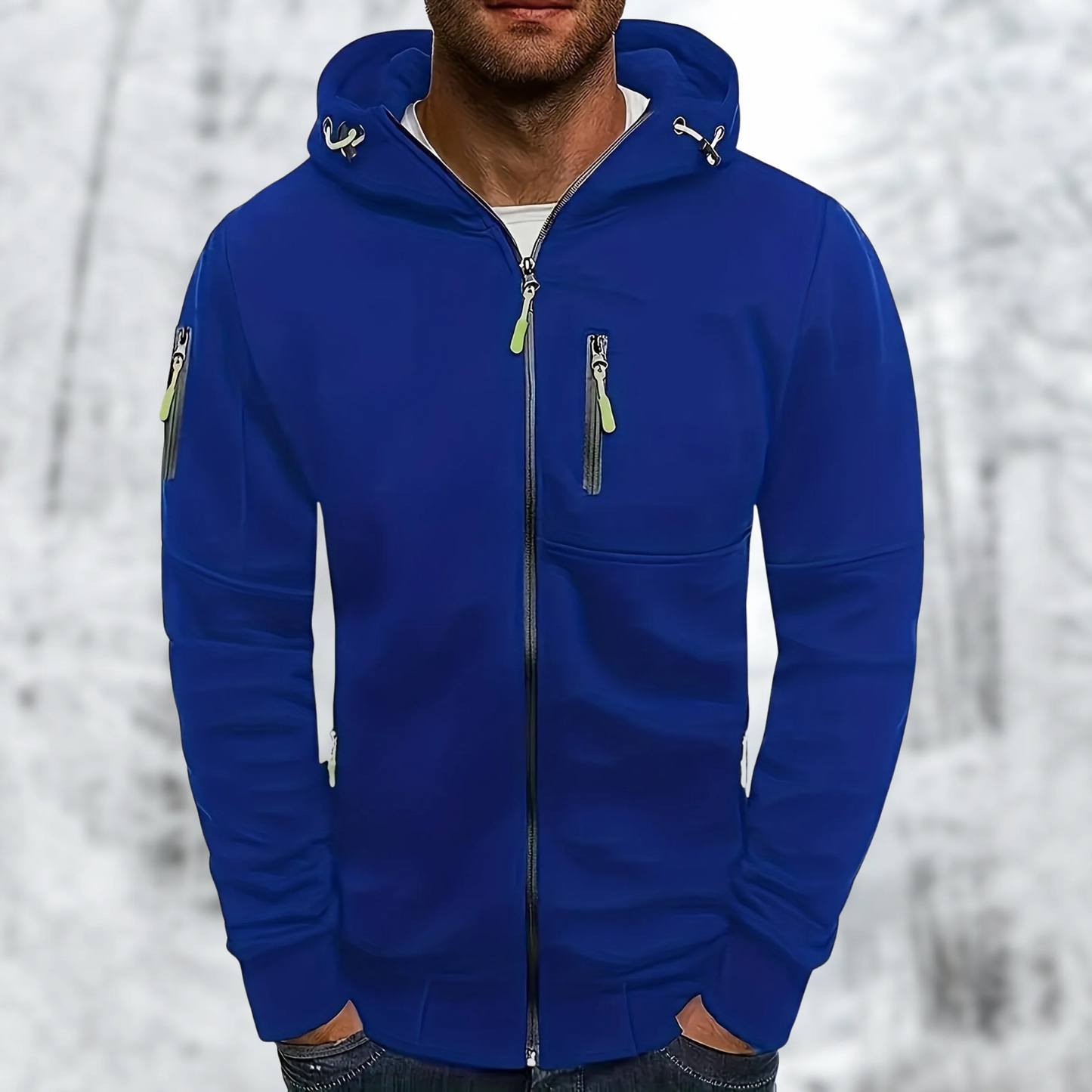 Thermal Hooded Fleece Coat for Men