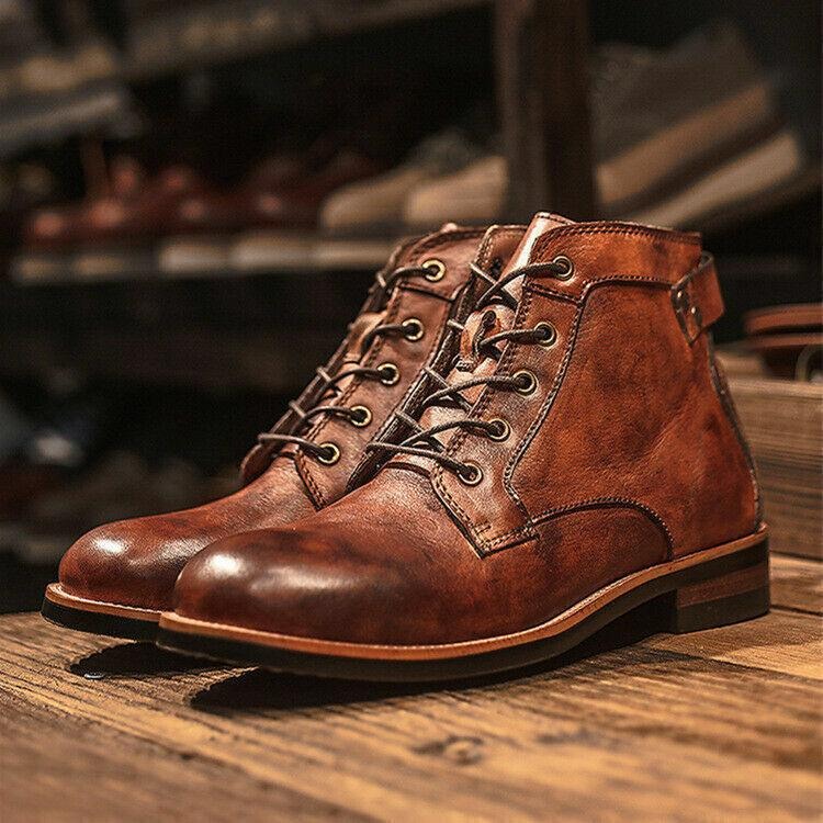 Classic Men's Low Heel Ankle Boots