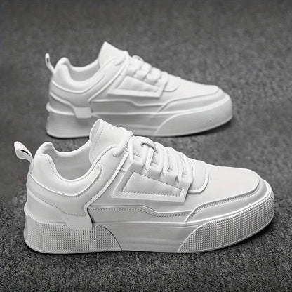 Fresh Black Thick Sole Sneakers Men