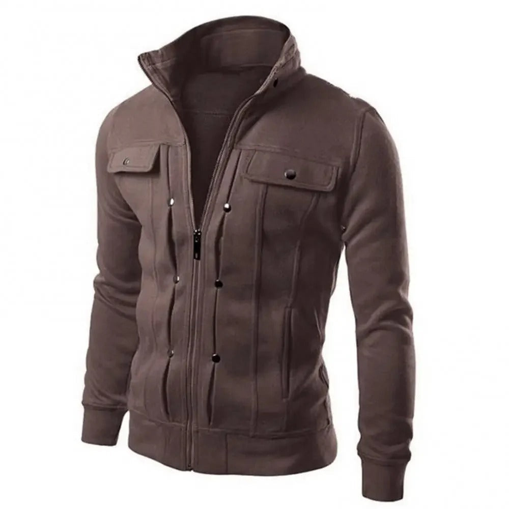 Regular Fit Mens Zip Up Casual Jacket - OutfitLondon
