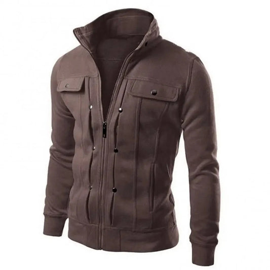 Regular Fit Mens Zip Up Casual Jacket - OutfitLondon