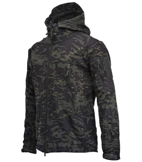 Waterproof Hooded Fleece Jacket For Men
