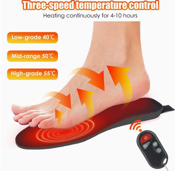 Warm Electric Heated Insoles for Cold Feet