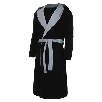 Warm Navy Blue Men's Bath Robe