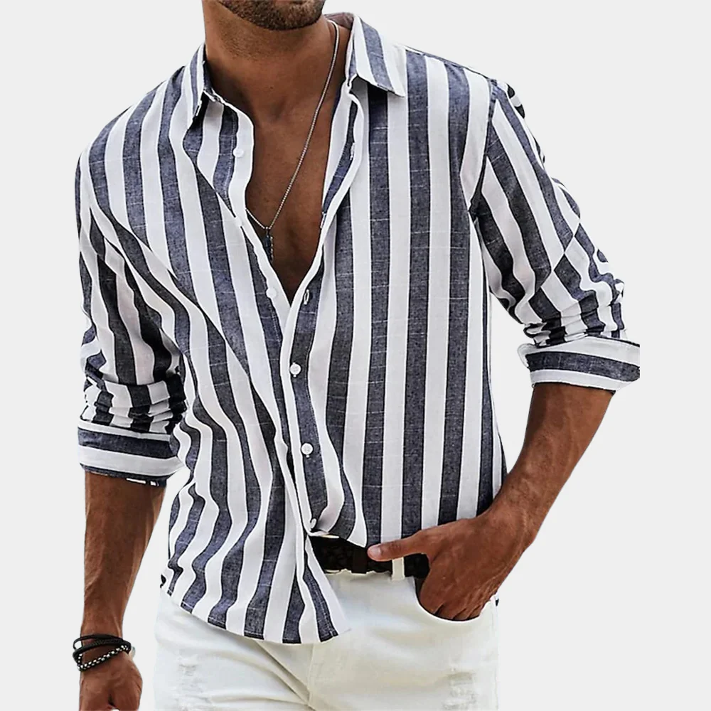 Classic Stripe Men's Casual Shirt