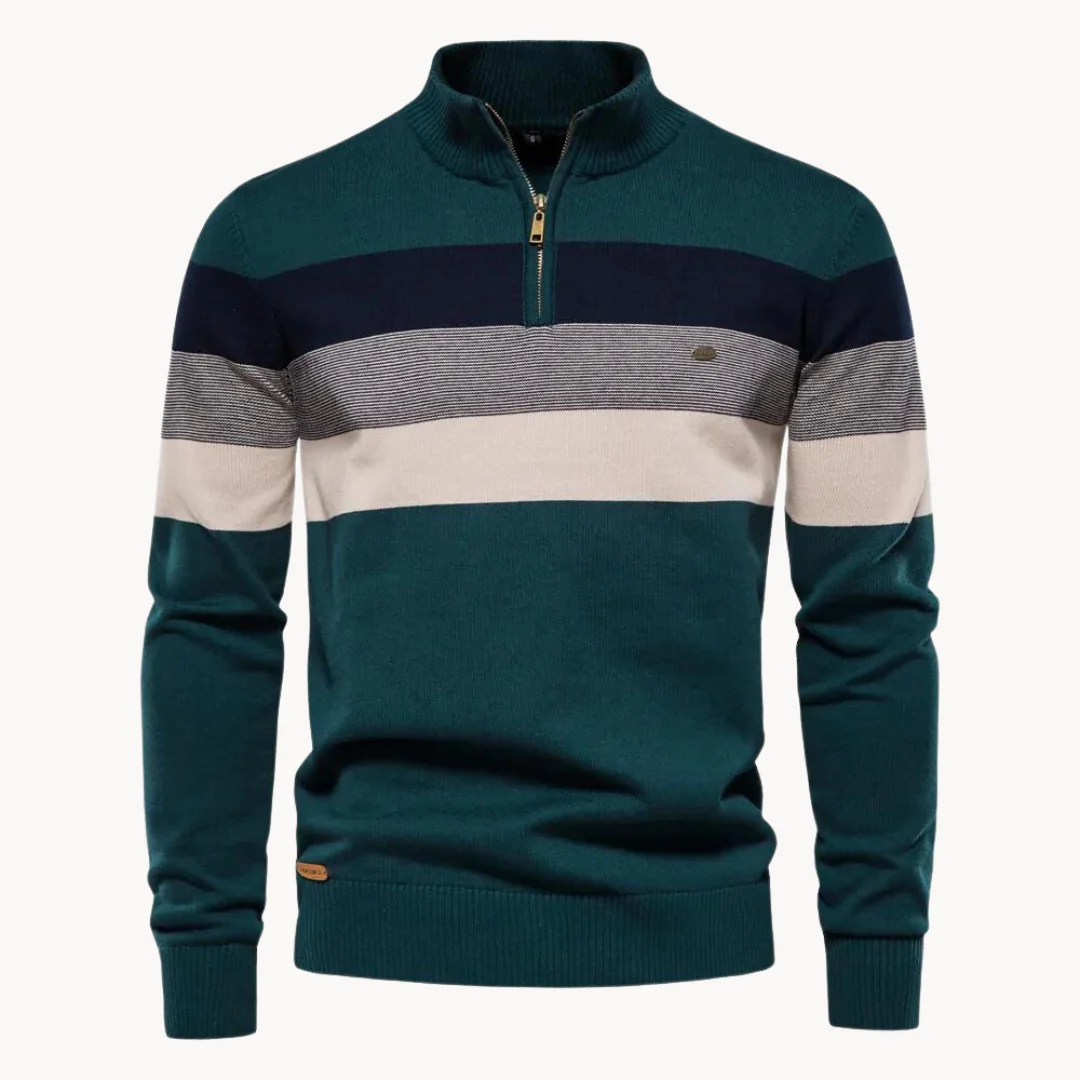 Classic Patterned Crew Neck Sweater Men