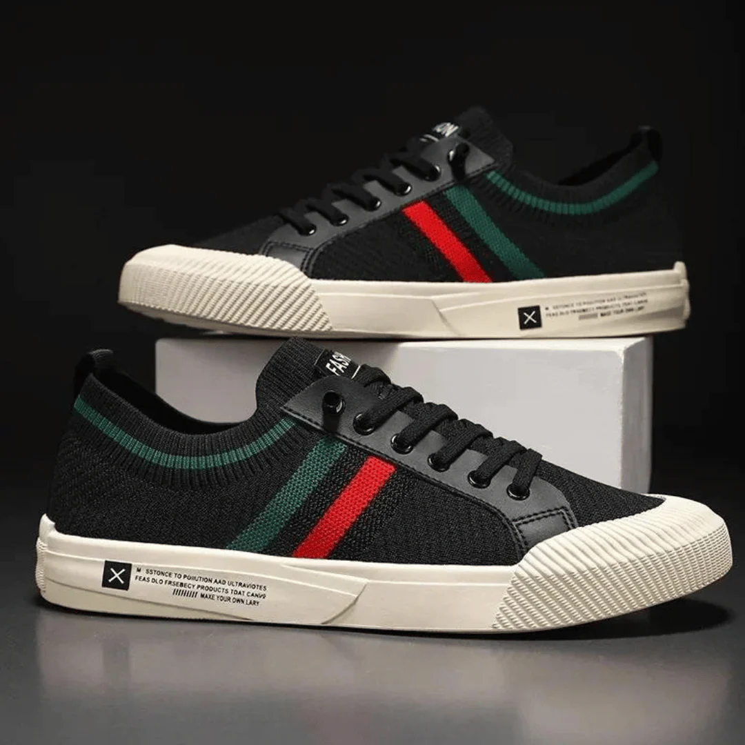 Comfy Lace Up Sports Shoes with Stripes