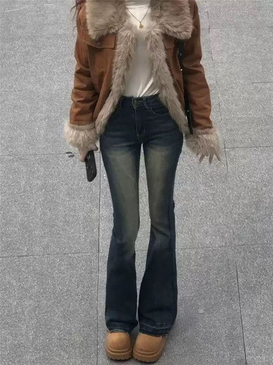 Soft Faux Fur Lined Corduroy Women's Winter Coat - OutfitLondon