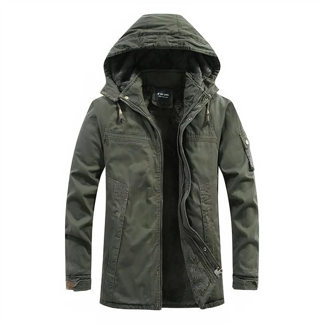 Waterproof Men's Parka Coat with Hood