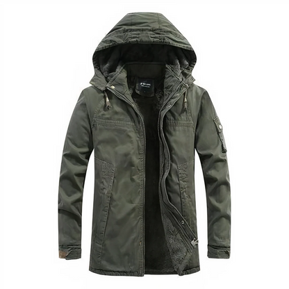 Waterproof Men's Parka Coat with Hood