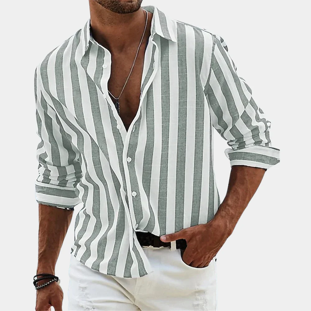 Classic Stripe Men's Casual Shirt