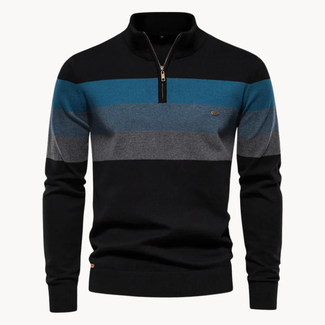 Classic Patterned Crew Neck Sweater Men