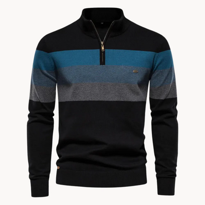 Classic Patterned Crew Neck Sweater Men