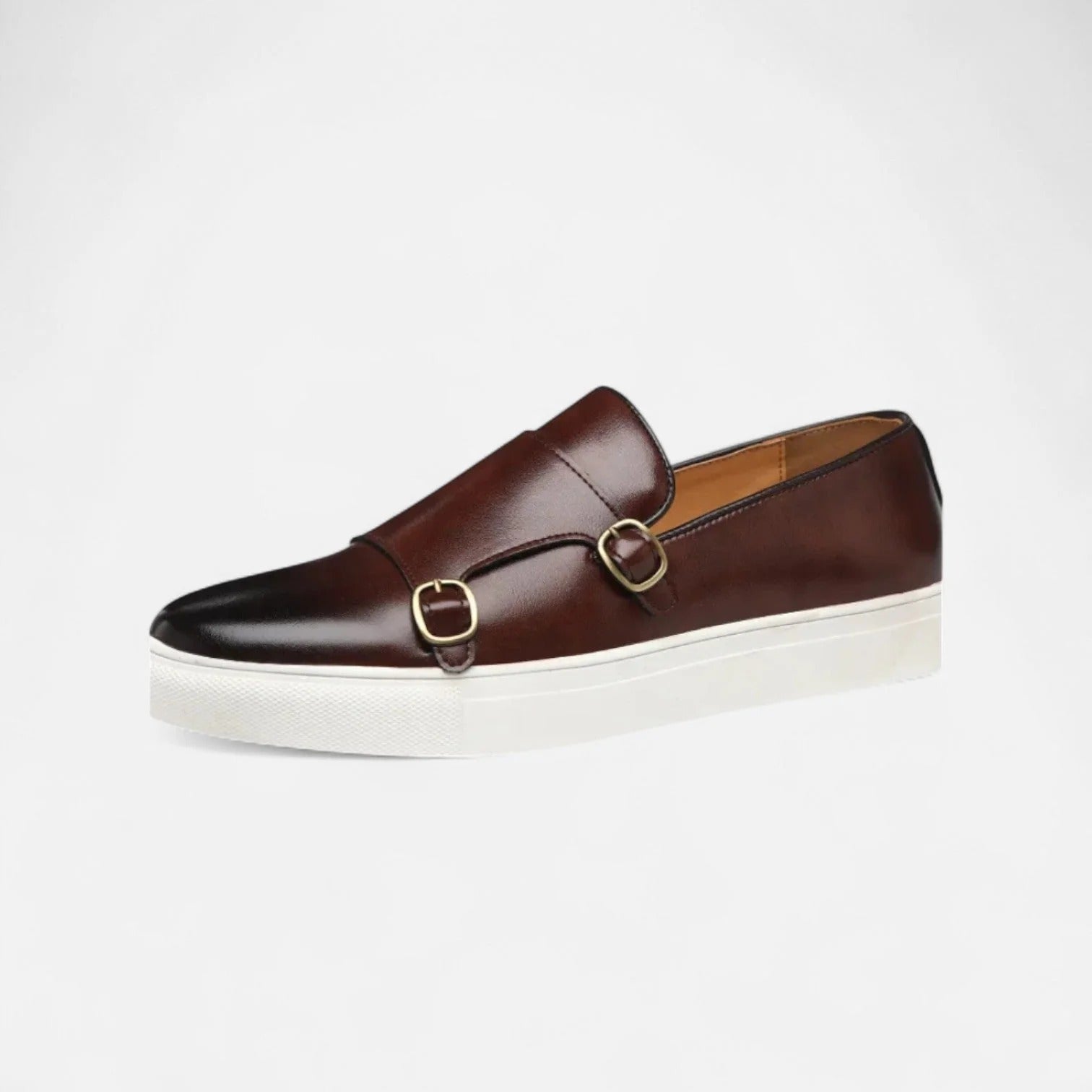 Classic Double Buckle Leather Loafers for Men - OutfitLondon